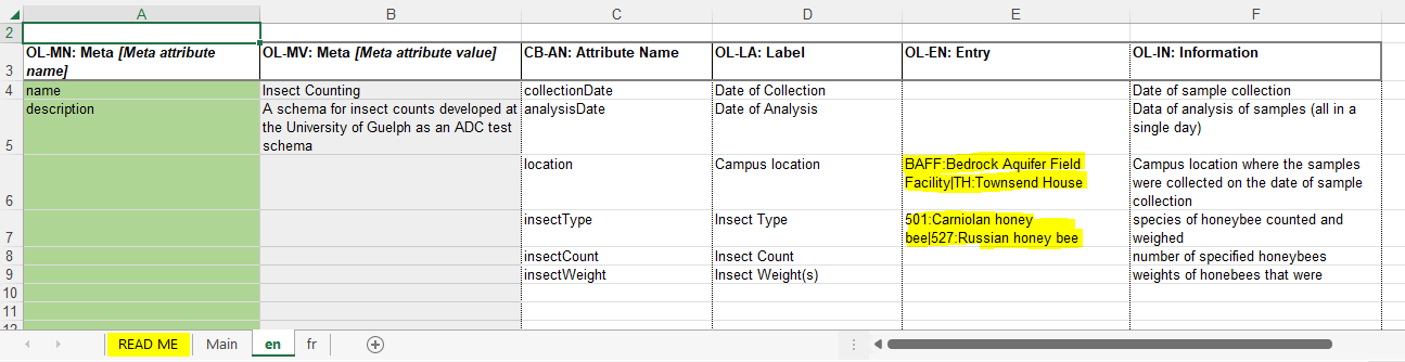 Bee example entry overlay